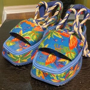 Farm Rio Macaw Platform Sandal